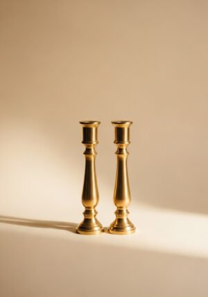 Brass Candlestick, Pair