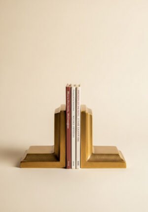 Cast Brass Bookends, Pair